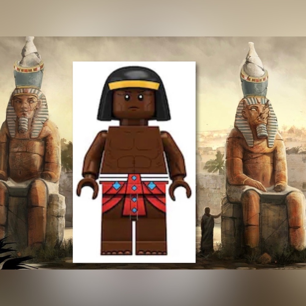 $2 EGYPTIAN BUILDING BLOCK MINIFIGURE~NEW IN PLASTIC~$2 WITH ANY $10 ORDER OR MO